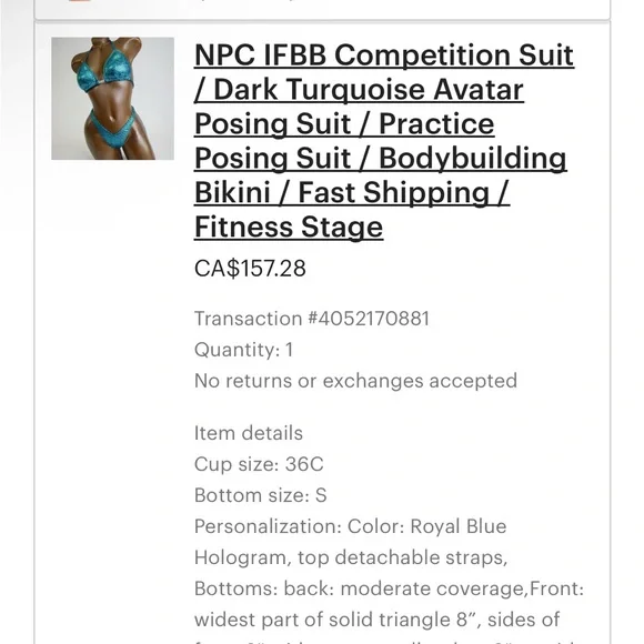 Transformation competition/posing bikini - Picture 2 of 7